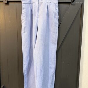 LOFT women’s linen trousers in Soft Blue